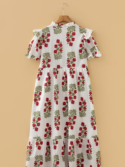 Floral Print Casual Mini Dress