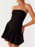 Lace Up Back Tube Dress
