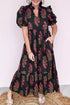 Floral Print Tiered Maxi Dress