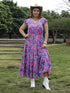 Plus Size Floral Print Tiered Maxi Dress