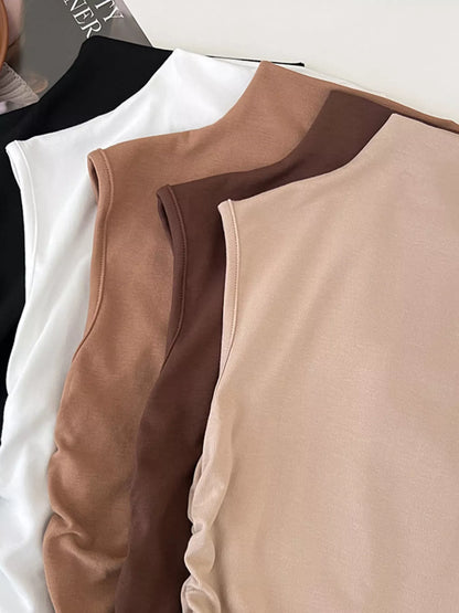 Ruched Mock Neck Tank