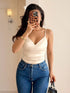 Ruched Spaghetti Strap Bodysuit