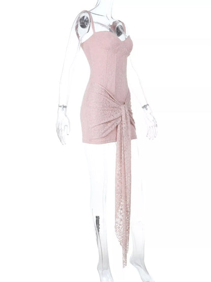 Sweetheart Neck Wide Strap Mini Dress