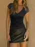 Lace V-Neck Slim Fit T-Shirt