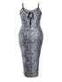 Plus Size Leopard Print Bodycon Maxi Dress