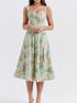 Floral Print Midi Dress with Slit