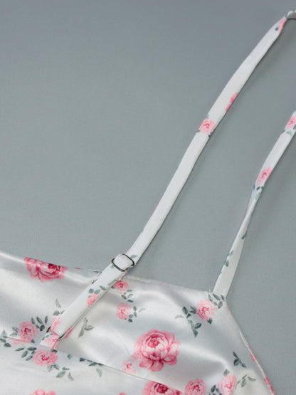 Floral Print Spaghetti Strap Midi Dress