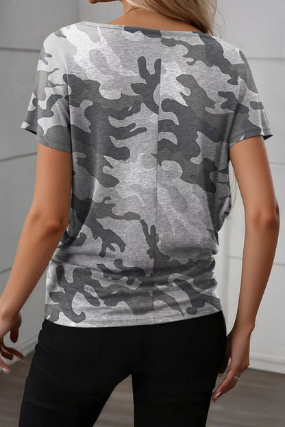Camo Print Casual T Shirt