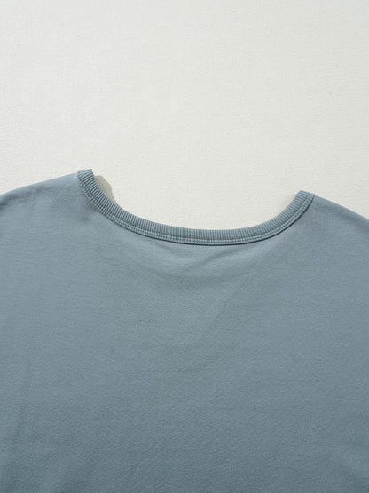 Solid Color Cap Sleeve Drop Waist T Shirt Dress