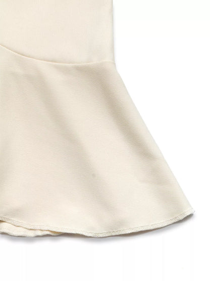 Ruffled Flounce Sleeve Blouse
