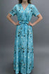 Floral Print Wrap Maxi Dress