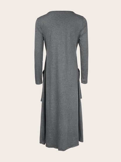 Full Size Heart-Decor Layered Midi Dress Plus Size
