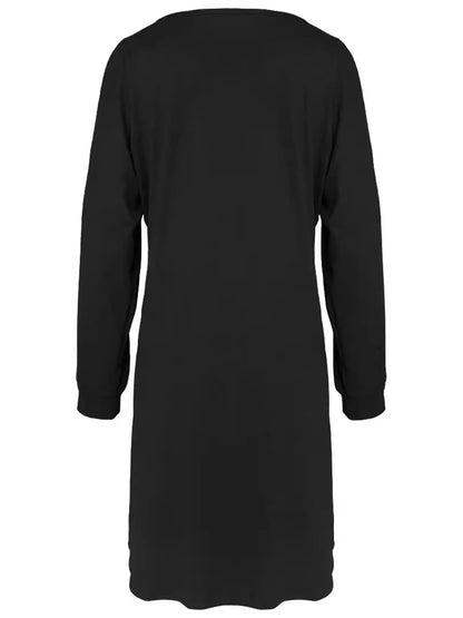 Cold Shoulder V-Neck Mini Dress