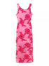 Floral Wide Strap Midi Dress