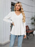 V-Neck Long Sleeve Relaxed Fit T-Shirt