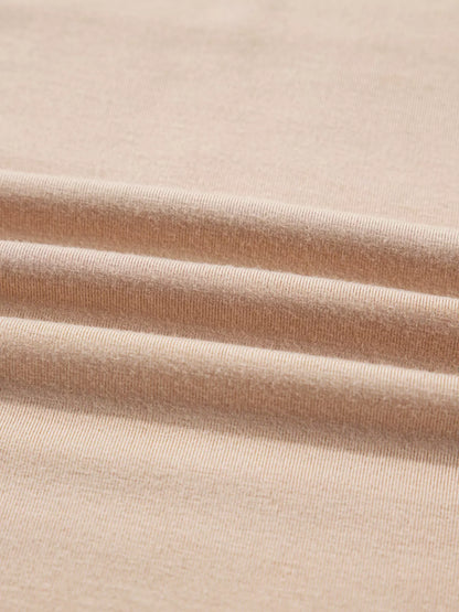 Lace-Trimmed Ruched Detail Long Sleeve T-Shirt