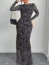 Leopard Ruched Bodycon Maxi Dress
