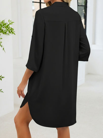 Casual Button-Down Shirt Dress