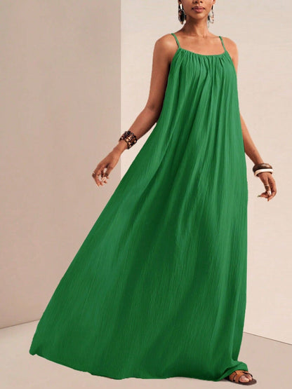 Spaghetti Strap Flowy Maxi Dress