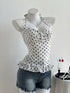 Polka Dot Halter Neck Cami