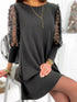 Floral Lace Sleeve Mini Dress