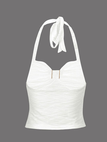 Ruched Halter Neck Cami