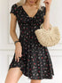 Full Size Tie Front V-Neck Mini Dress Plus Size