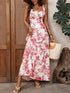 Floral Print Tie Strap Maxi Dress