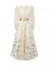 Butterfly Print Puff Sleeve Dress