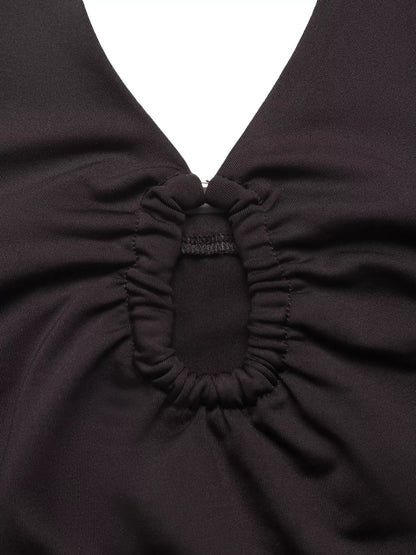 Halter Neck Ruched Bodysuit
