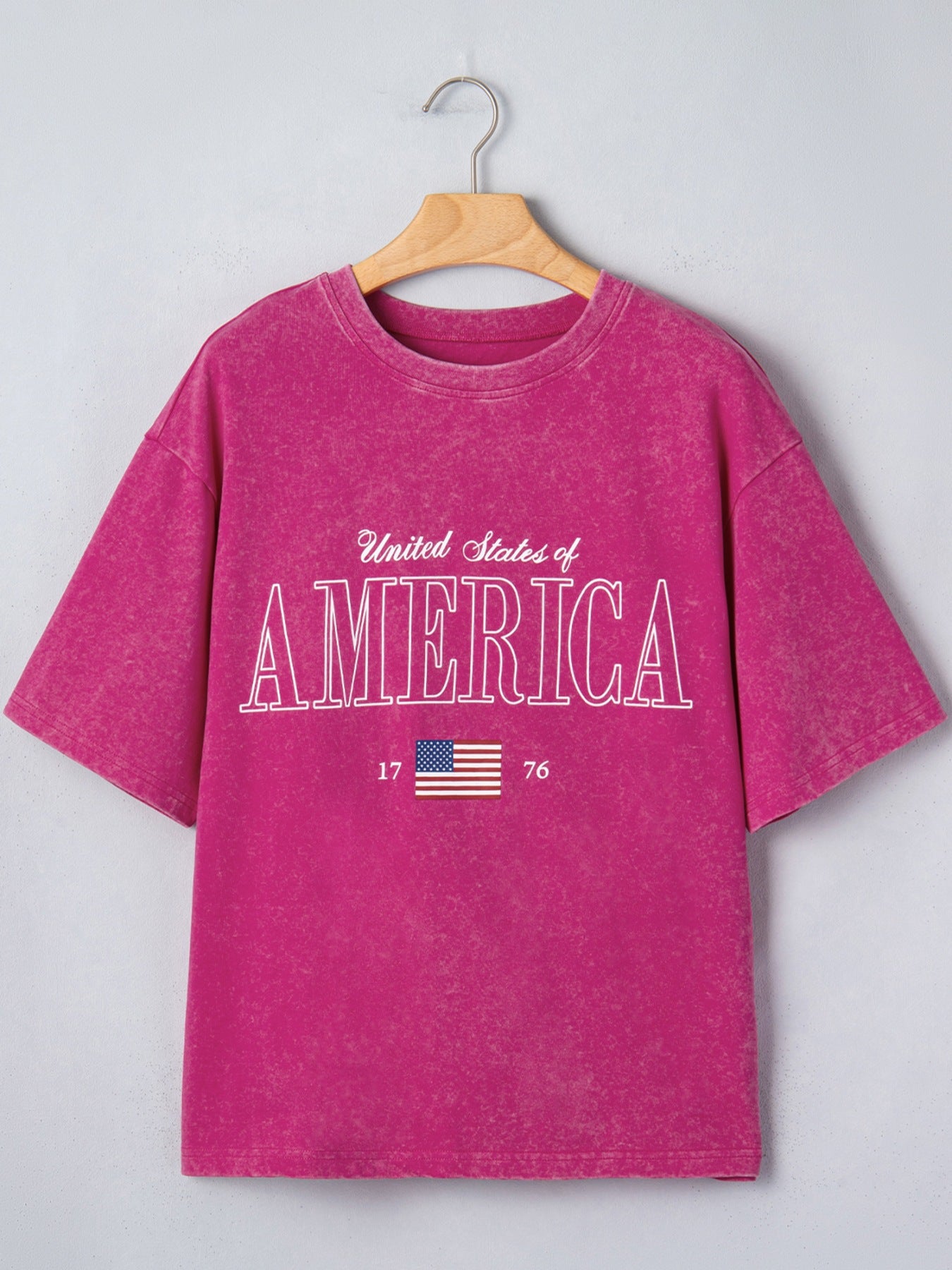 AMERICA 1776 Graphic Mineral Wash Cotton Tee