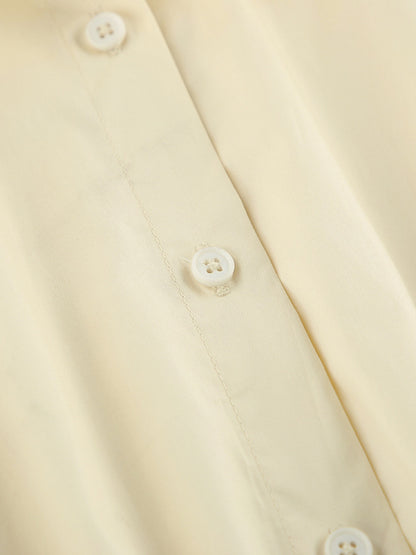 Button Front Bubble Hem Dress