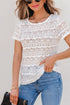 Sheer Lace Short Sleeve Top