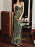 Printed Spaghetti Strap Maxi Dress