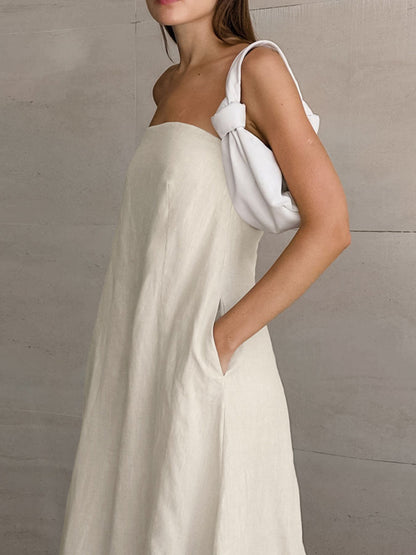 Smocked Back Tube Dress