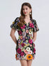 Floral Puff Sleeve Mini Dress