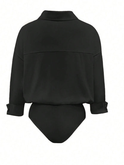 Button-Down Long Sleeve Bodysuit