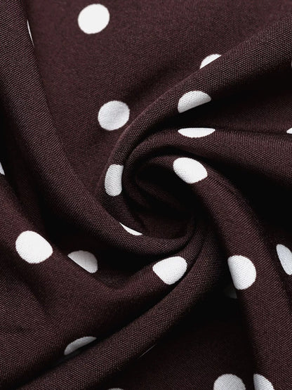 Halter Neck Polka Dot Maxi Dress