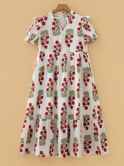 Floral Print Casual Mini Dress