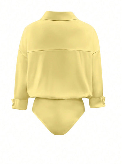 Button-Down Long Sleeve Bodysuit