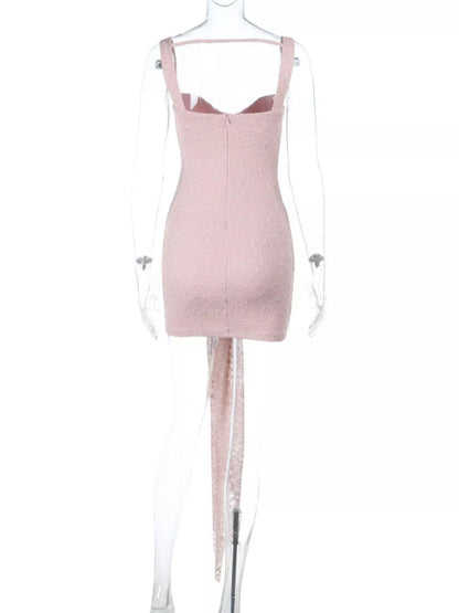 Sweetheart Neck Wide Strap Mini Dress