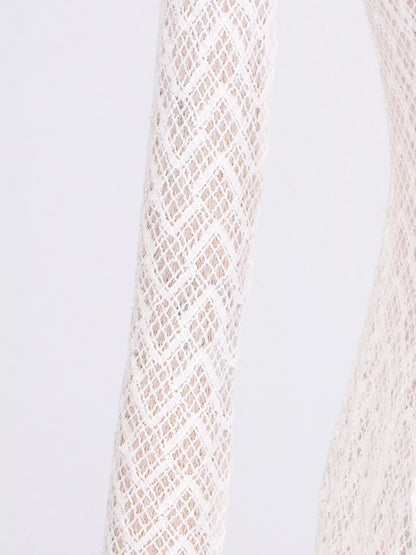 Lace Mock Neck Long Sleeve Maxi Dress