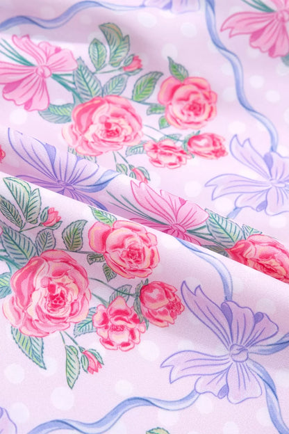 Tiered Ruffles Sleeveless Summer Floral Dress