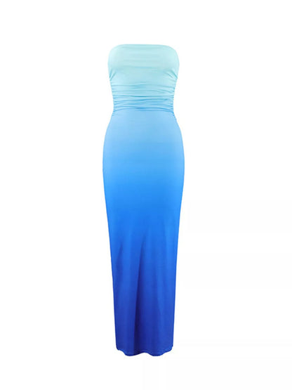 Gradient Tube Bodycon Midi Dress