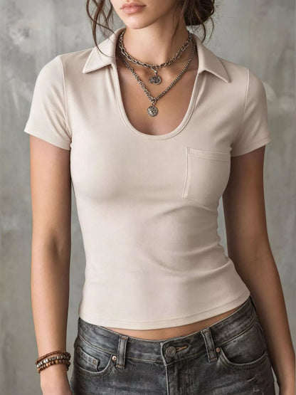 Casual Short Sleeve Slim Fit T-Shirt
