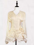 Ruffled Long Sleeve Mini Dress