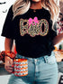 Halloween Ghost Boo Graphic Round Neck T Shirt