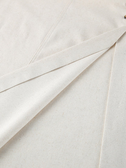 Contrast Trim Button Front Tube Maxi Dress