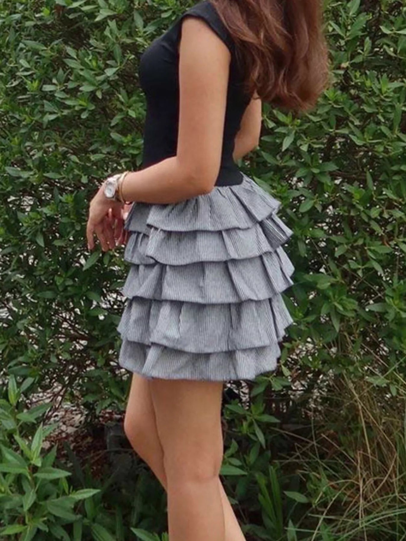 Ruffle Layered Mini Dress