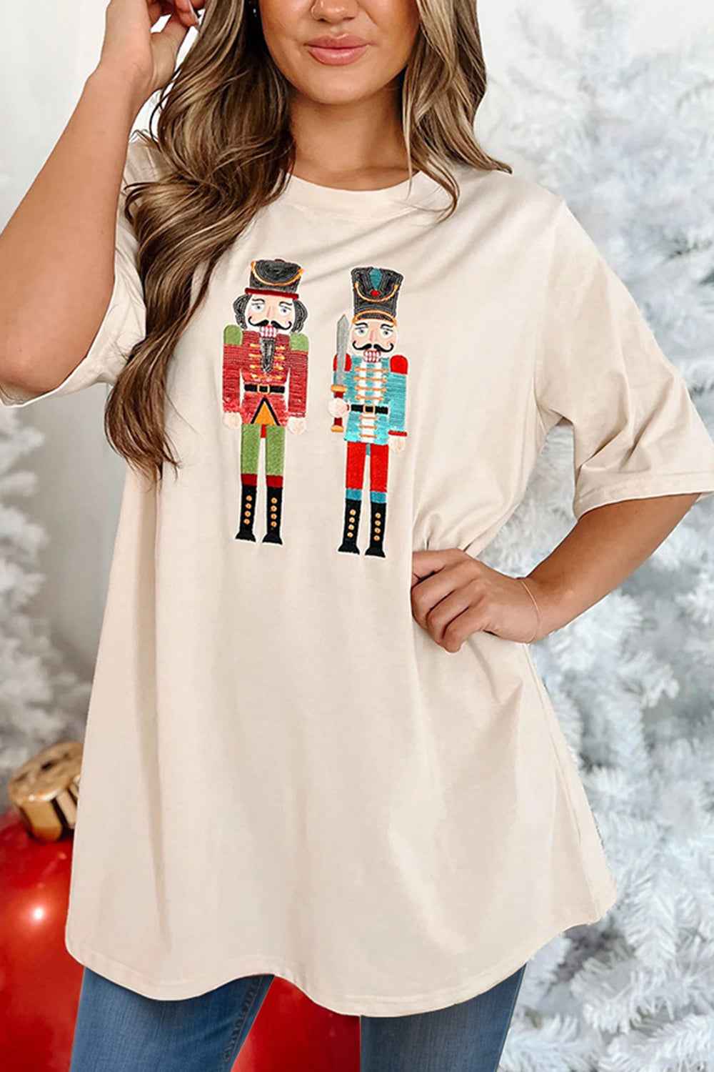 Nutcracker Round Neck Half Sleeve T Shirt Lojy Shop